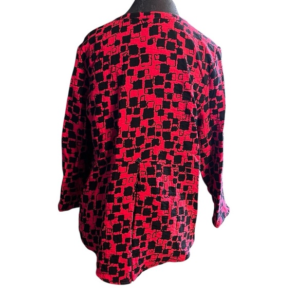 Habitat Black Red Geometric Tunic Buttons Medium - Picture 6 of 13
